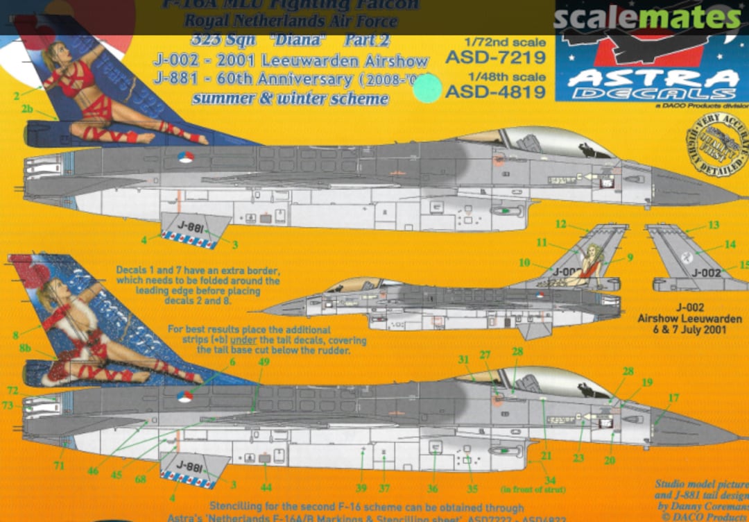 Boxart F-16A MLU Royal Netherlands Air Force ASD-4819 Astra Decals Boxart F-16A MLU Royal Netherlands Air Force ASD-4819 Astra Decals