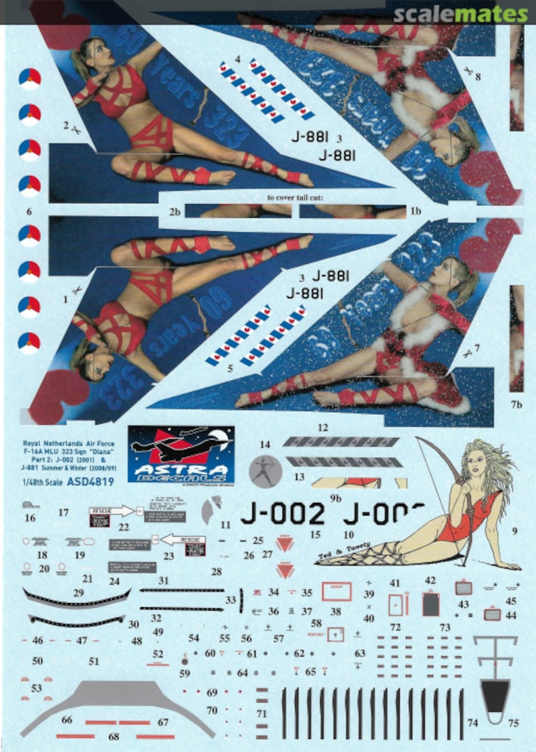 Contents F-16A MLU Royal Netherlands Air Force ASD-4819 Astra Decals Contents F-16A MLU Royal Netherlands Air Force ASD-4819 Astra Decals