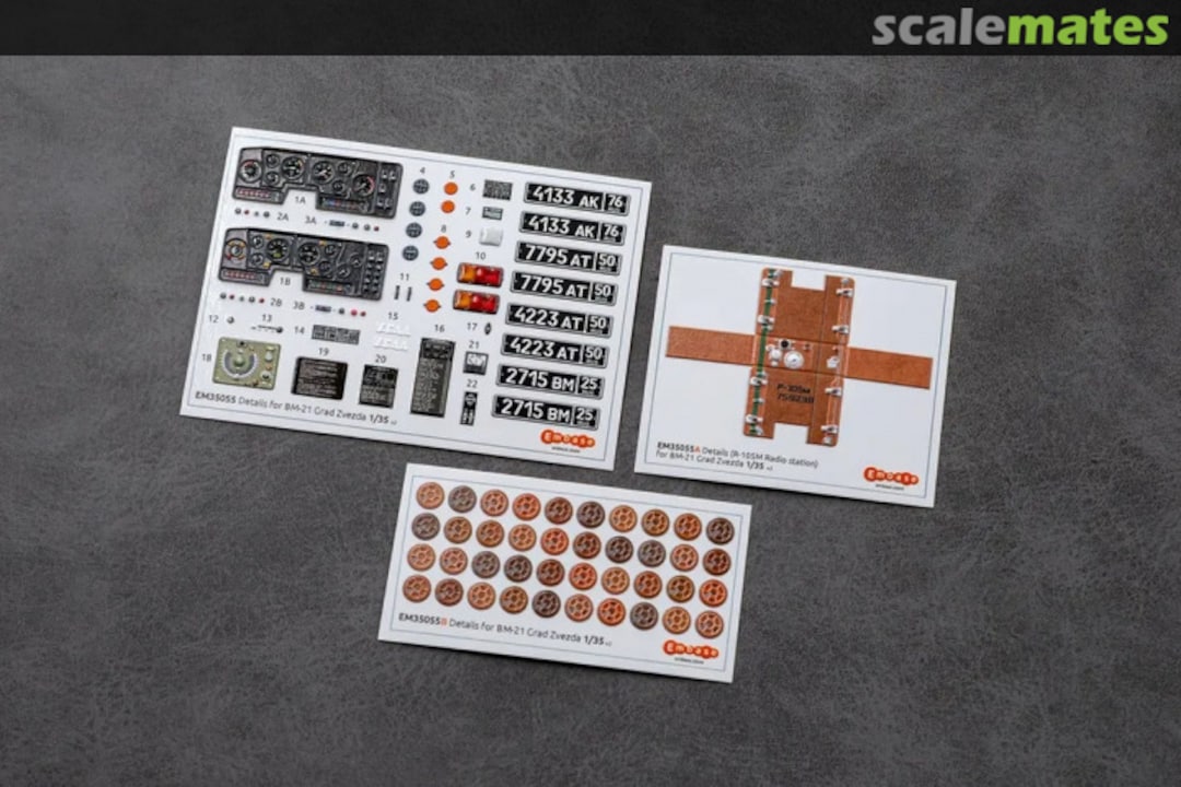 Contents BM-21 "Grad" COMBO 3D decals EM35055С Embase