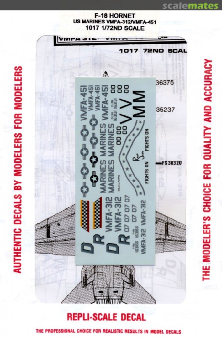 Boxart F-18 Hornet 1017 Repli-scale Boxart F-18 Hornet 1017 Repli-scale
