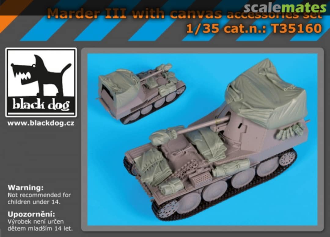 Boxart Marder III with canvas accessories set (Dragon) T35160 Black Dog Boxart Marder III with canvas accessories set (Dragon) T35160 Black Dog