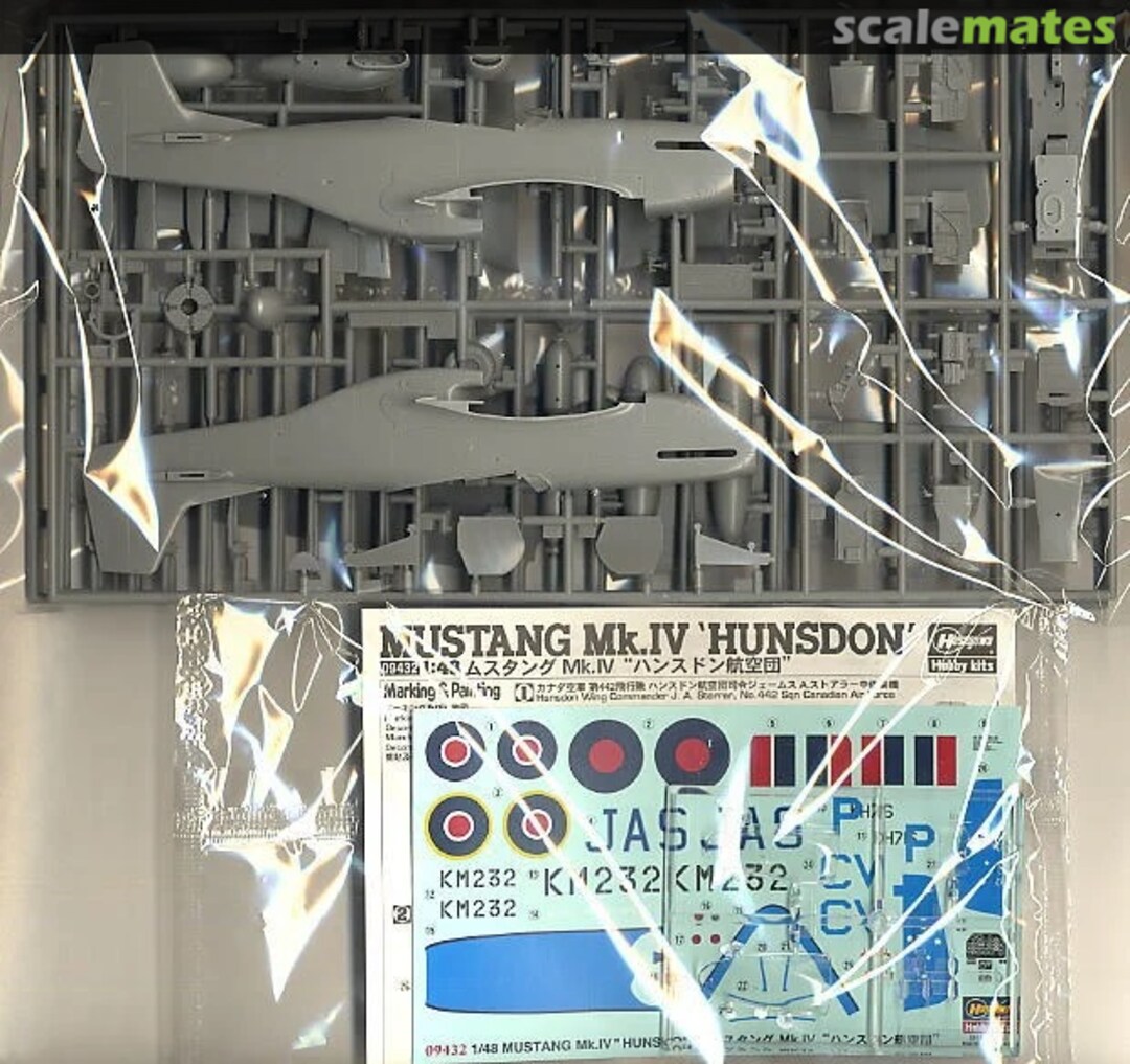 Contents Mustang Mk.IV `Hunsdon´ 09432 Hasegawa