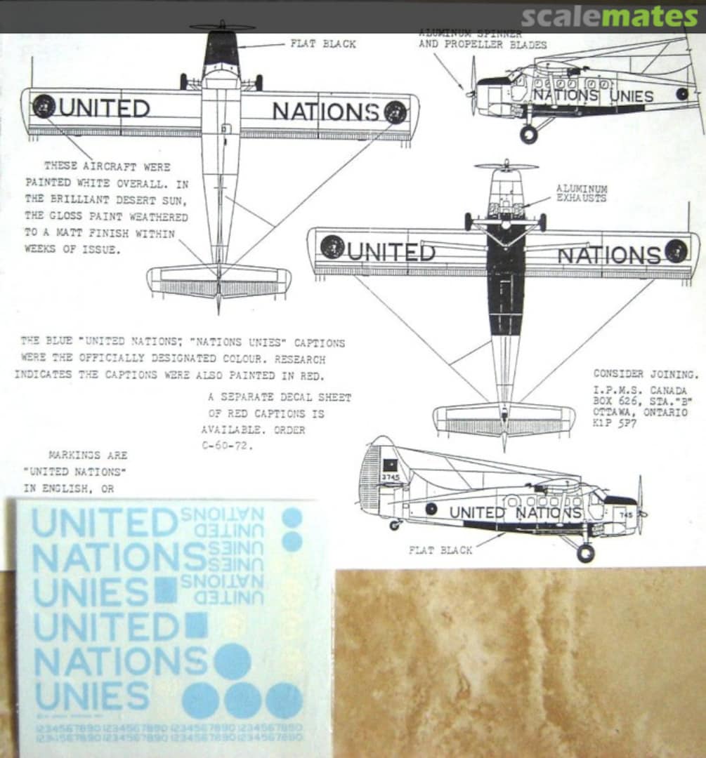 Boxart DHC-3 Otter - United Nations E-17-72 Arrow Graphics Boxart DHC-3 Otter - United Nations E-17-72 Arrow Graphics
