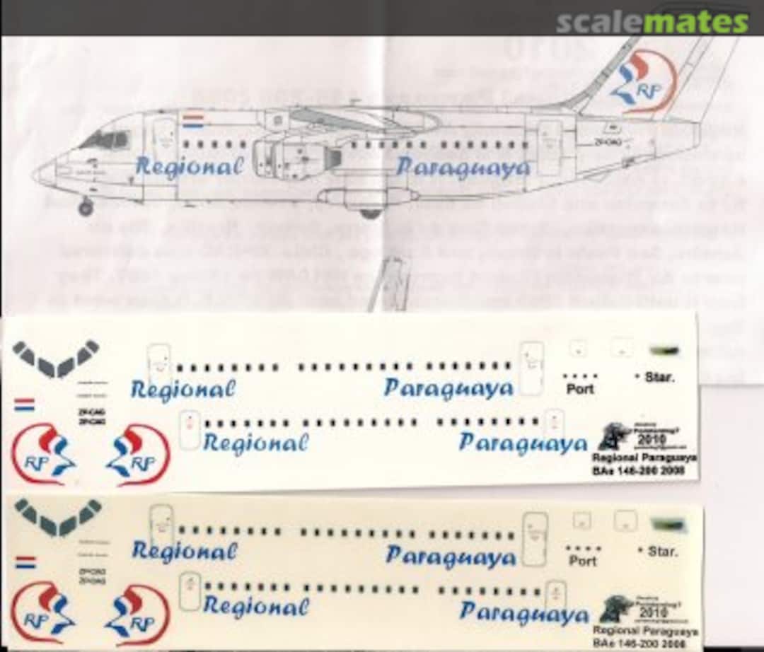 Boxart BAe 146-200 Regional Paraguaya BAe146_1 Pointerdog Decals Boxart BAe 146-200 Regional Paraguaya BAe146_1 Pointerdog Decals