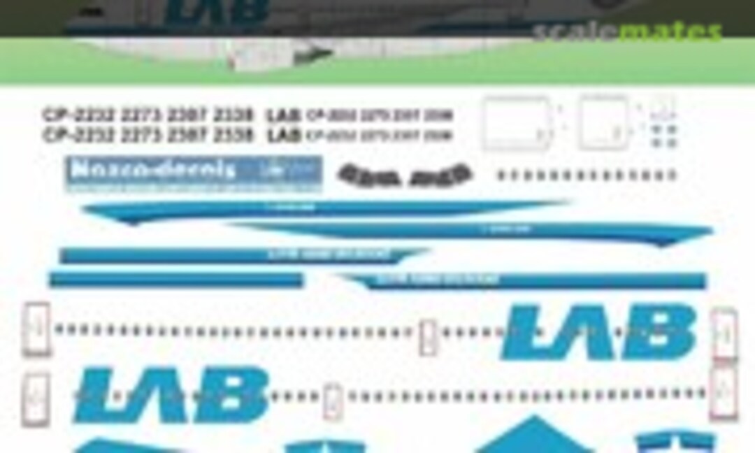 1:144 LLoyd Aereo Boliviano A310 NEW colors (Nazca decals LAB001B) LAB001B