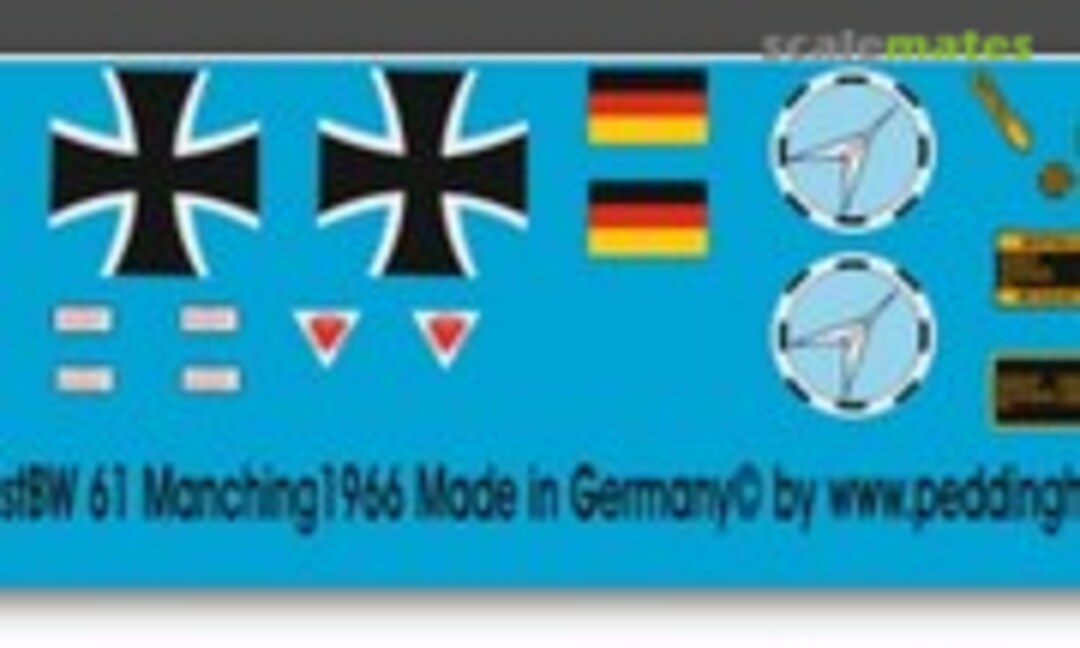 1:72 Fiat G.91 R /3 EstBW 61 Manching 1966 (Peddinghaus-Decals EP 1263) EP 1263