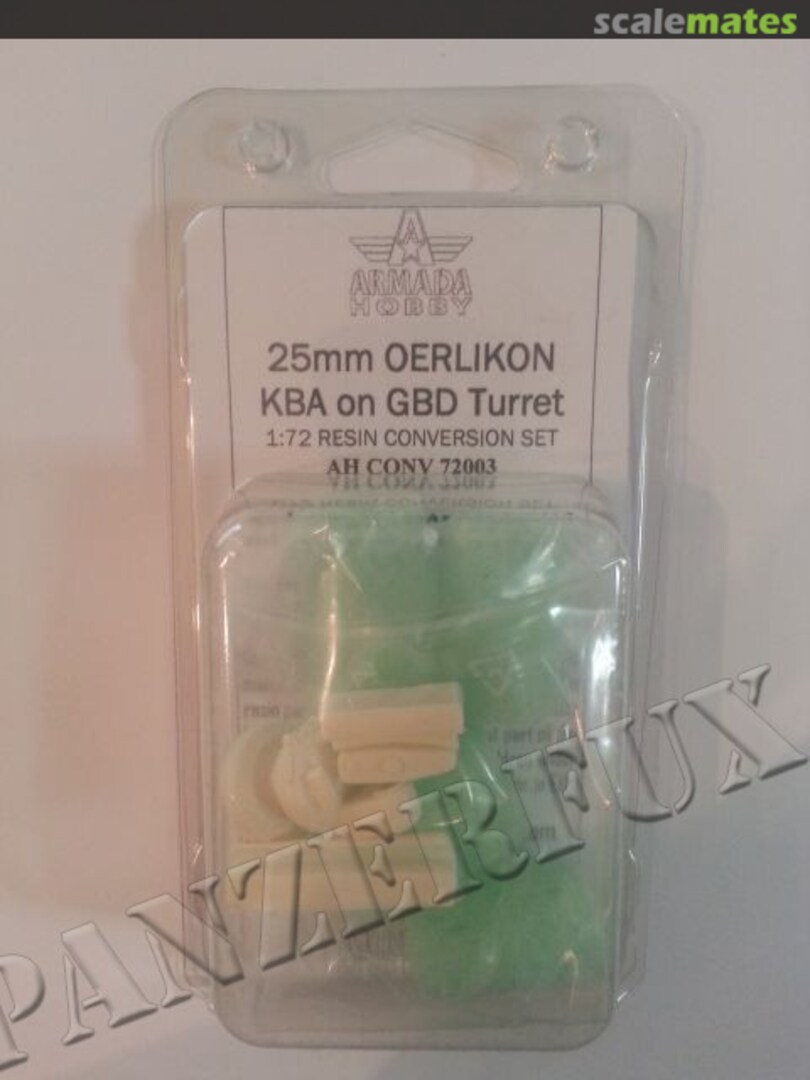 Boxart 25 mm Oerlikon KBA on GBD Turret Conversion - M113, Piranha, Fuchs AH CONV003 Armada Hobby Boxart 25 mm Oerlikon KBA on GBD Turret Conversion - M113, Piranha, Fuchs AH CONV003 Armada Hobby