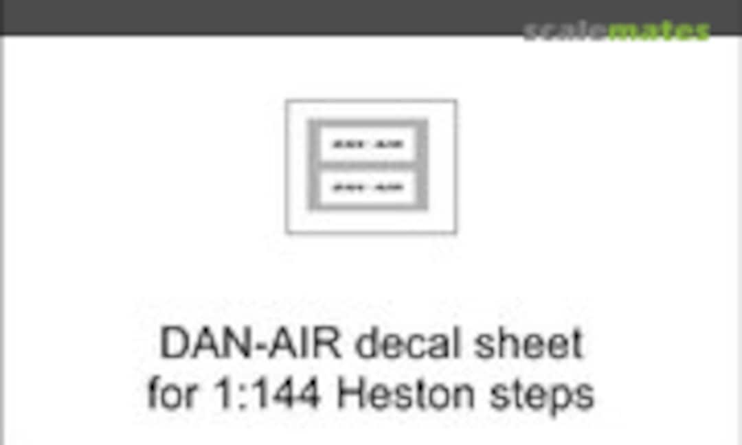 1:144 Dan-Air decal sheet for 1:144 Heston steps (Aircraft In Miniature Ltd GED144010D) GED144010D