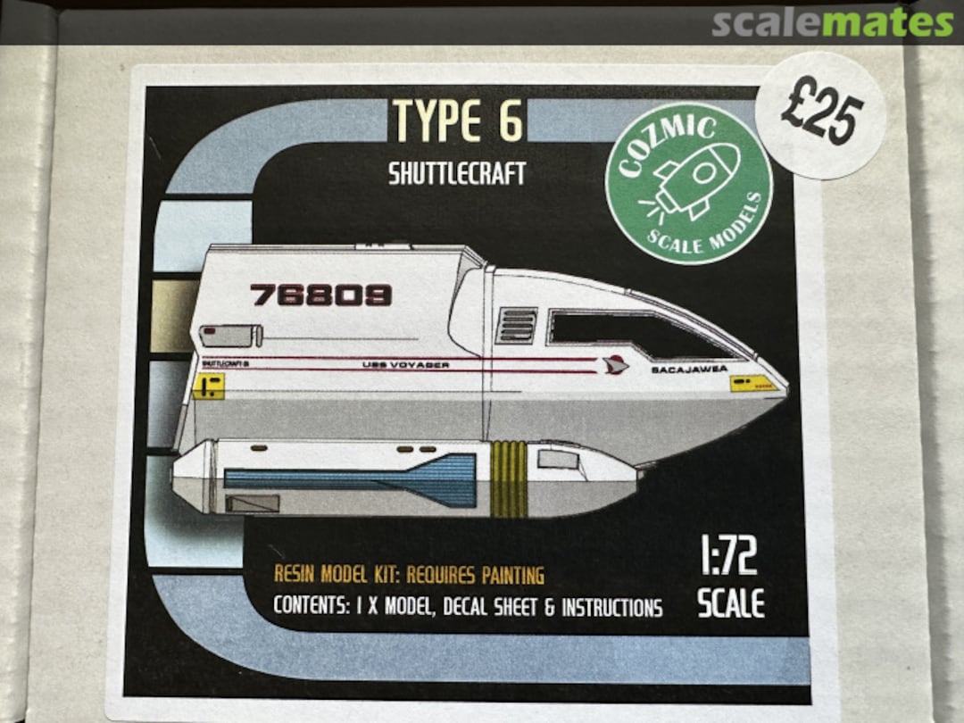 Boxart Type 6 Shuttlecraft CSM-038 Cozmic Scale Models Boxart Type 6 Shuttlecraft CSM-038 Cozmic Scale Models