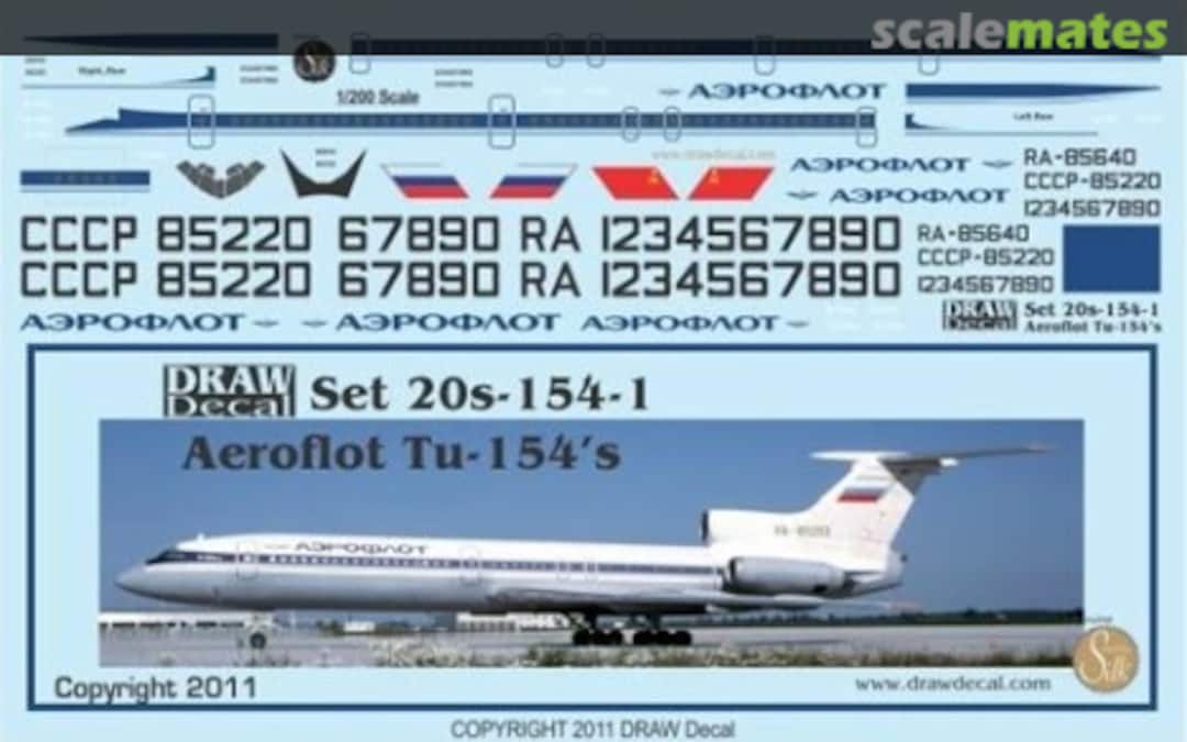 Boxart Aeroflot Tu-154s 20-154-1 Draw Decal Boxart Aeroflot Tu-154s 20-154-1 Draw Decal