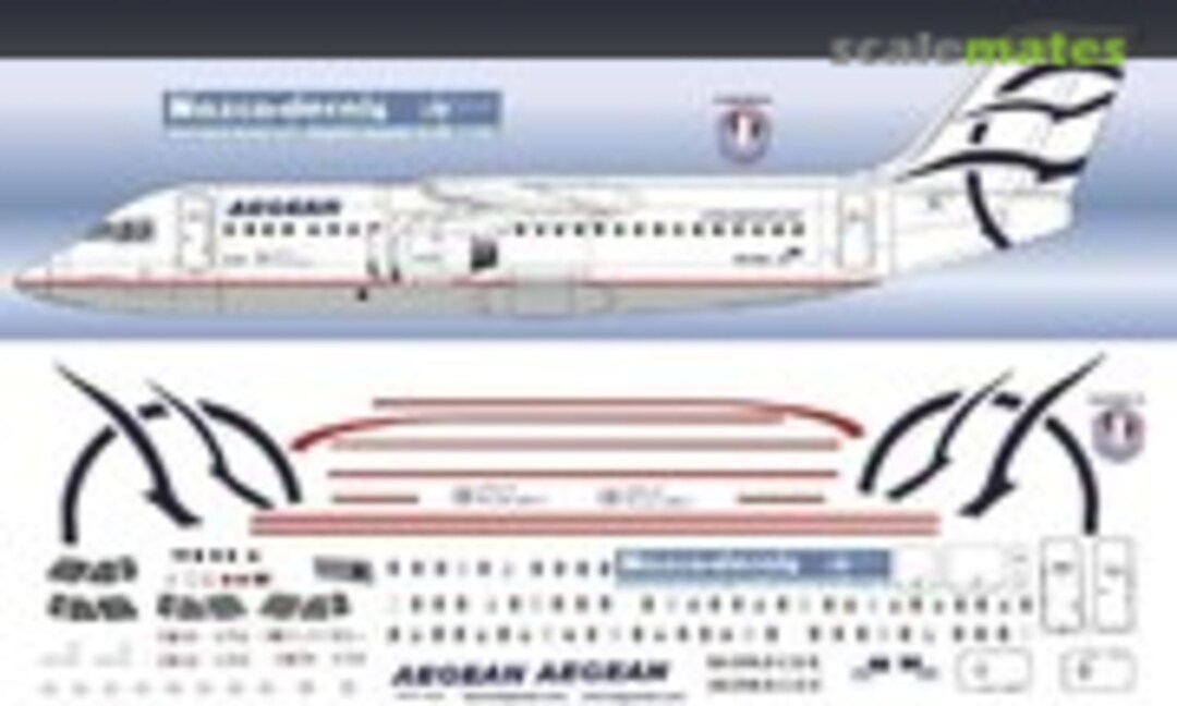 1:144 British Aerospace Avro RJ100 (Nazca decals aeg002) aeg002