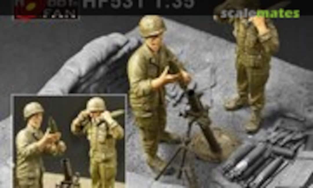 1:35 U.S. M29 81mm Mortar with Crew / Vietnam War (Hobby Fan HF531) HF531