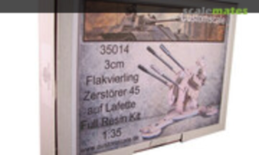 1:35 3cm Flakvierling Zerstörer 45 auf Lafette (Custom-Scale 35014) 35014