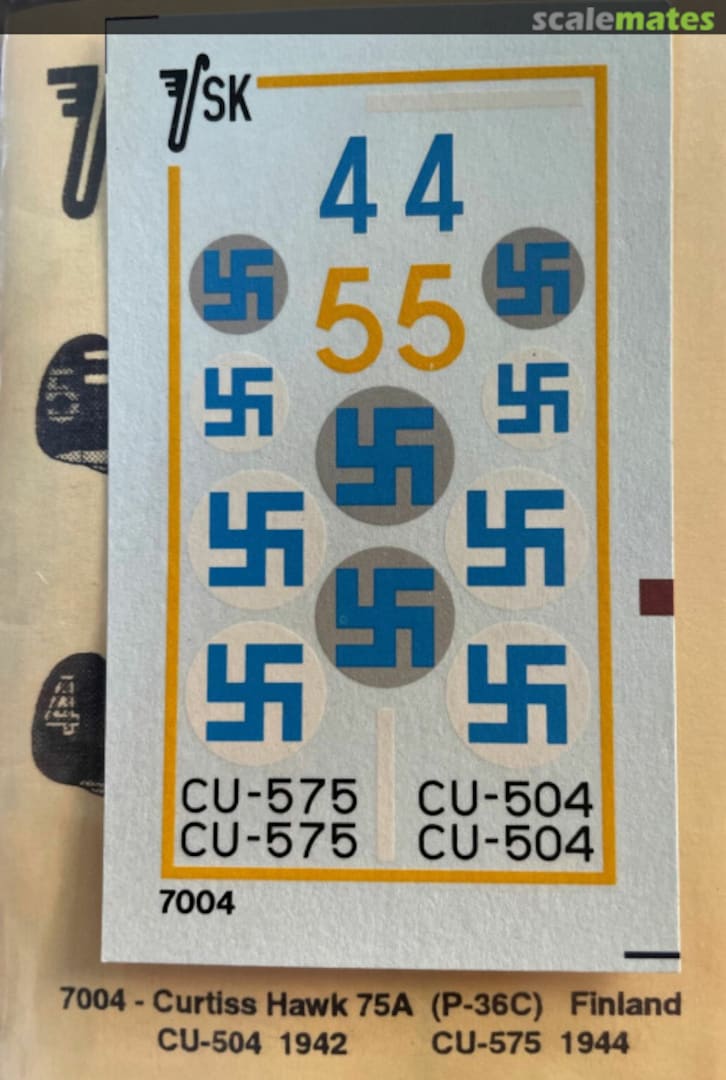 Boxart Curtiss Hawk 75A (P36C) Finland 7004 Aviation USK