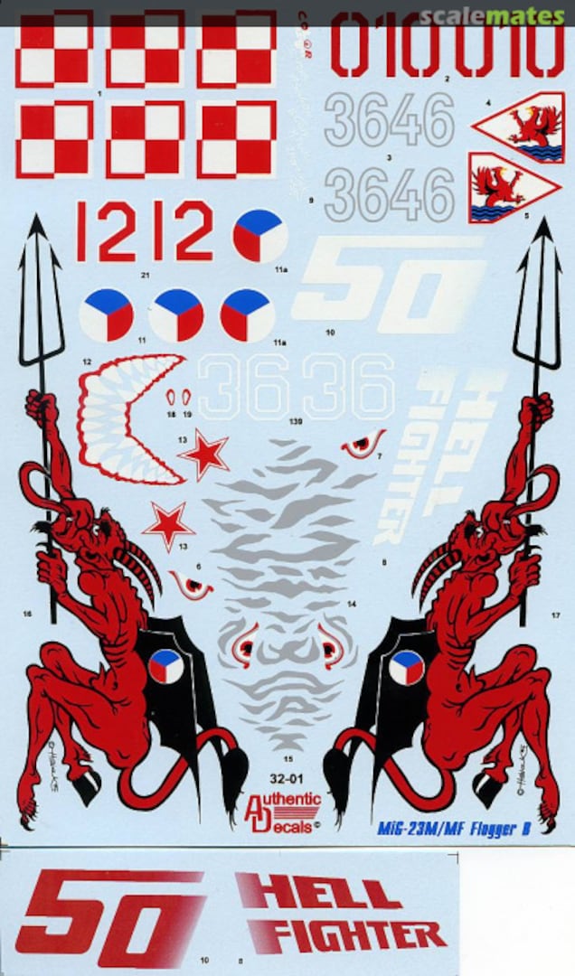 Boxart MiG-23 Flogger 32-01 Authentic Decals Boxart MiG-23 Flogger 32-01 Authentic Decals