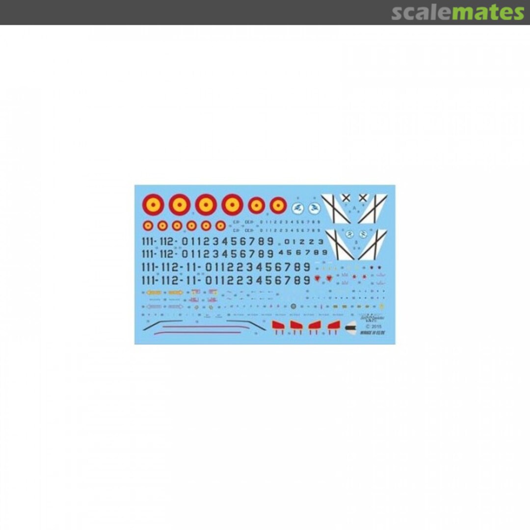 Boxart All Spanish Air Force Mirage IIIs from the 11th Wing, 111 and 112 Squadrons. SE448 Series Españolas Boxart All Spanish Air Force Mirage IIIs from the 11th Wing, 111 and 112 Squadrons. SE448 Series Españolas