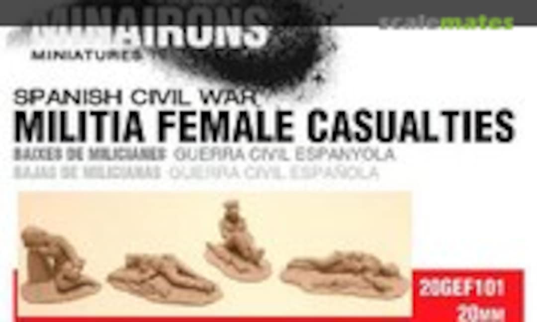 20mm Militia female casualties (Minairons Miniatures 20GEF101) 20GEF101