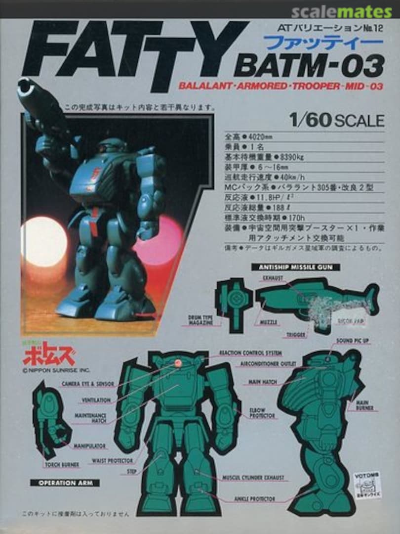Boxart Fatty HV-12 Union Model Boxart Fatty HV-12 Union Model