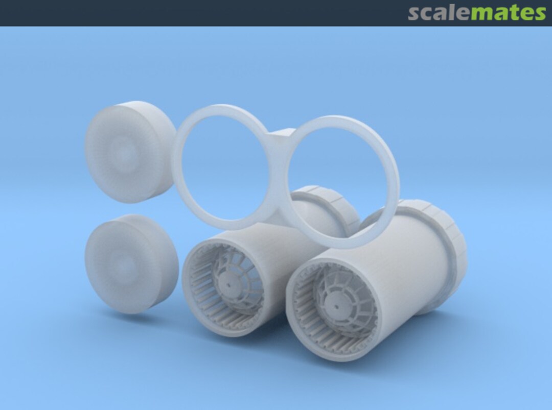 Boxart MiG-25 Foxbat Exhausts (Short Type) XUH2MF55P Shapeways