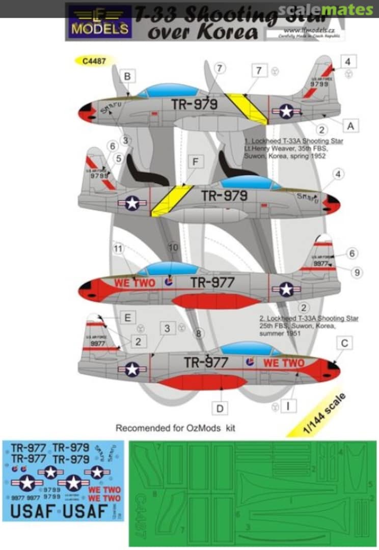 Boxart Lockheed T-33A Shooting Star over Korea C4487 LF Models Boxart Lockheed T-33A Shooting Star over Korea C4487 LF Models