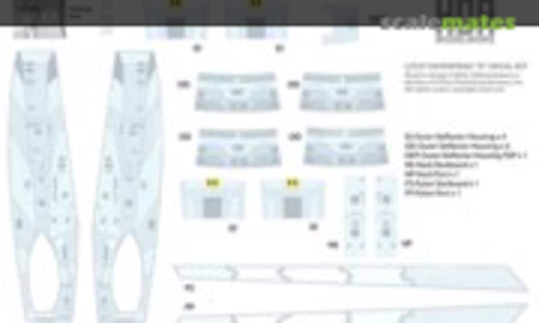 1:537 U.S.S. Enterprise "A" Blue Strongback, Deflector Housing and Pylon Decals (HDA Modelworx IN0438) IN0438