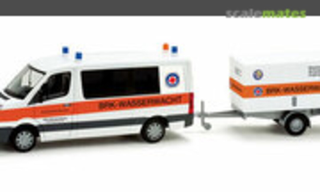 1:87 VW Crafter mit Kofferanhänger BRK Wasserwacht Neu-Ulm (Herpa 049313)