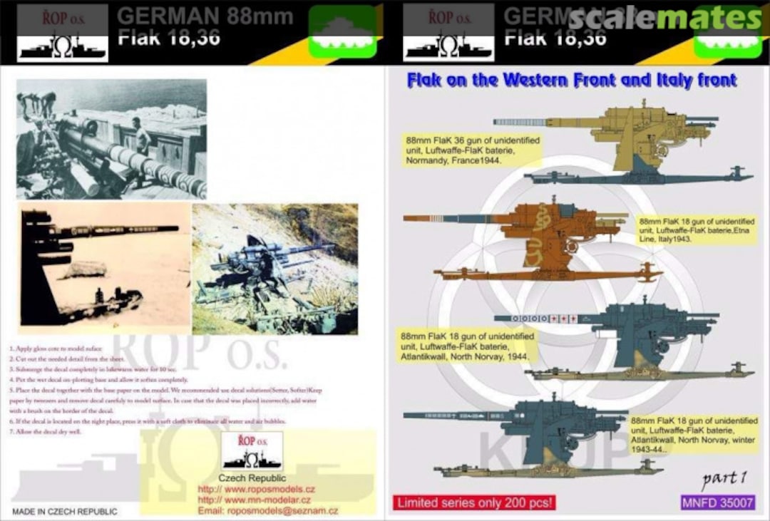 Boxart GERMAN 88MM FLAK 18,36 - FLAK ON THE WESTERN FRONT AND ITALY FRONT MNFDT35007 ROP o.s. Boxart GERMAN 88MM FLAK 18,36 - FLAK ON THE WESTERN FRONT AND ITALY FRONT MNFDT35007 ROP o.s.