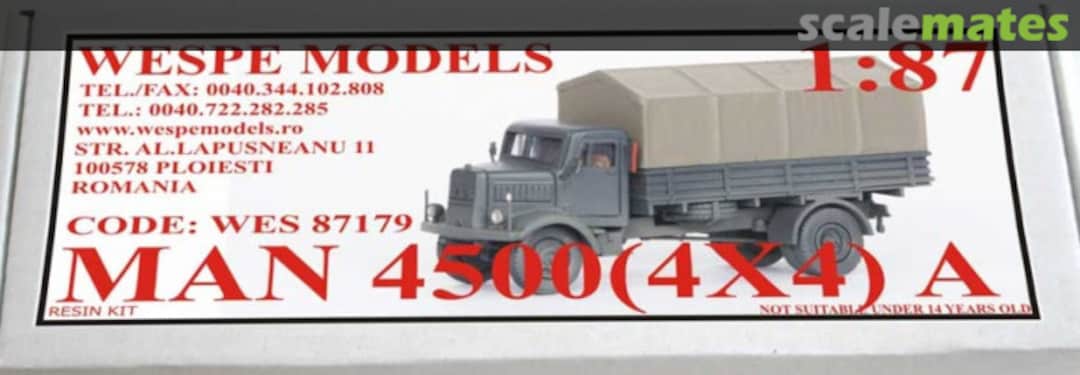 Boxart MAN 4500 (4x4) A WES 87179 Wespe Models Boxart MAN 4500 (4x4) A WES 87179 Wespe Models