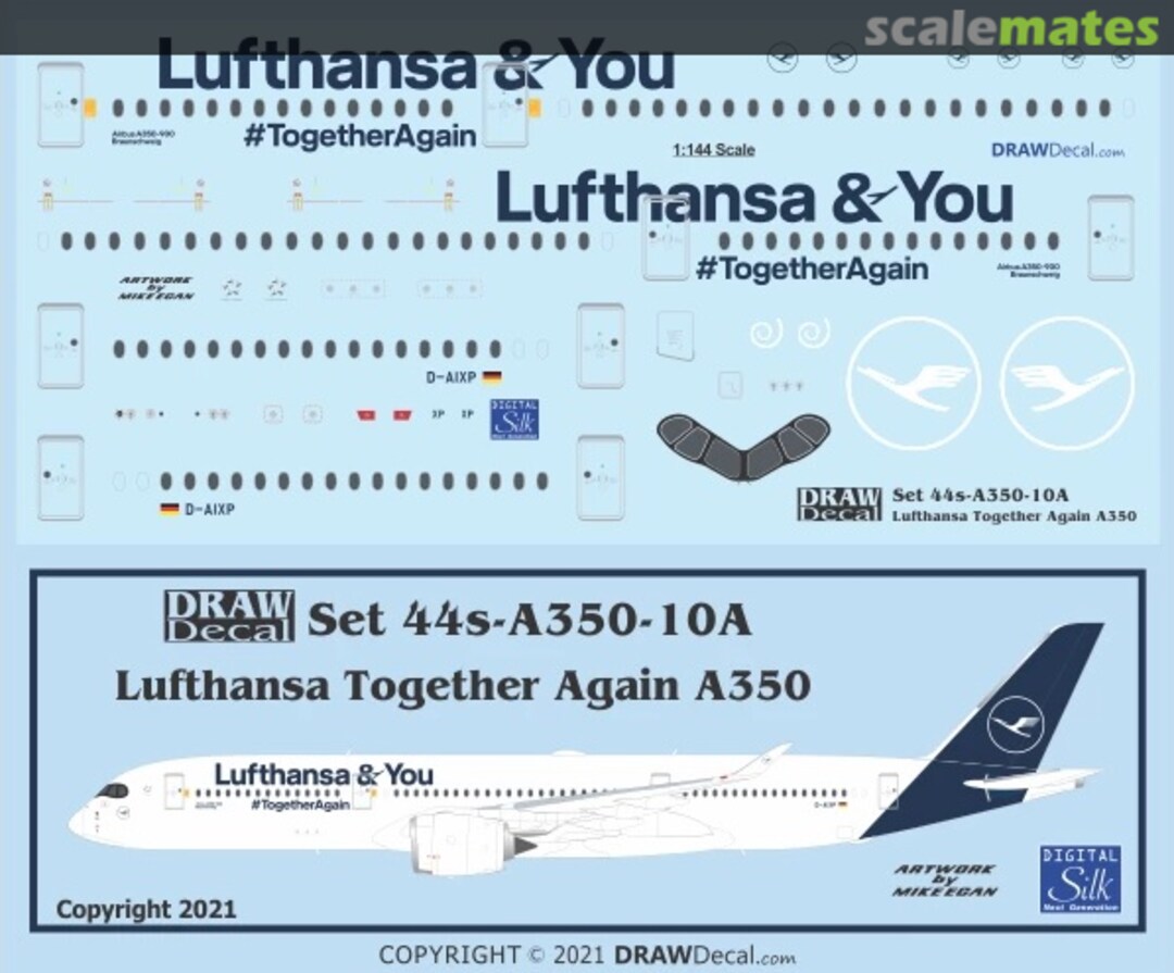 Boxart Lufthansa “Together Again” Airbus A350 44-A350-10A Draw Decal Boxart Lufthansa “Together Again” Airbus A350 44-A350-10A Draw Decal