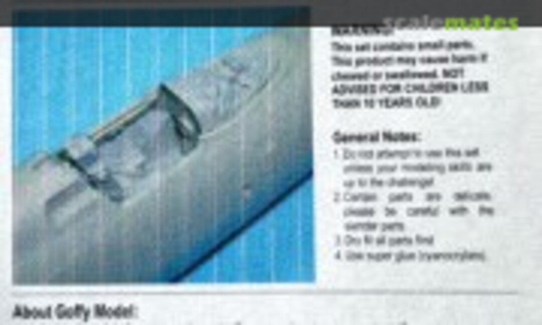 1:72 F-105D cockpit (Goffy Model 7274) 7274