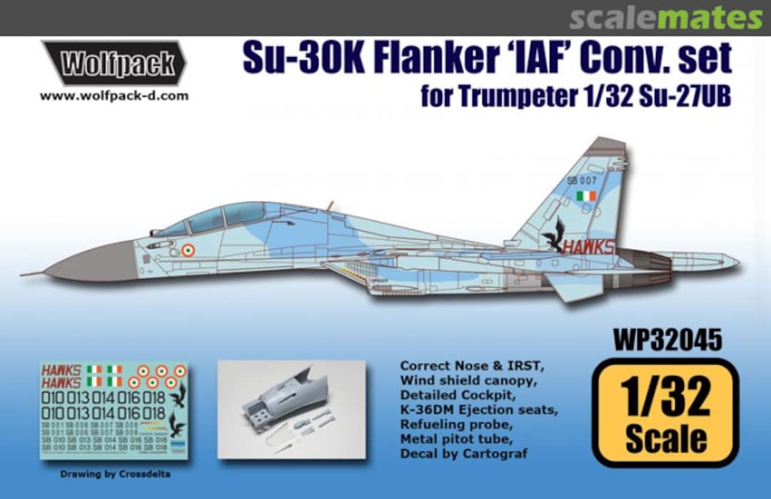 Boxart Su-30K Flanker Indian AF Conversion Set WP32045 Wolfpack Boxart Su-30K Flanker Indian AF Conversion Set WP32045 Wolfpack
