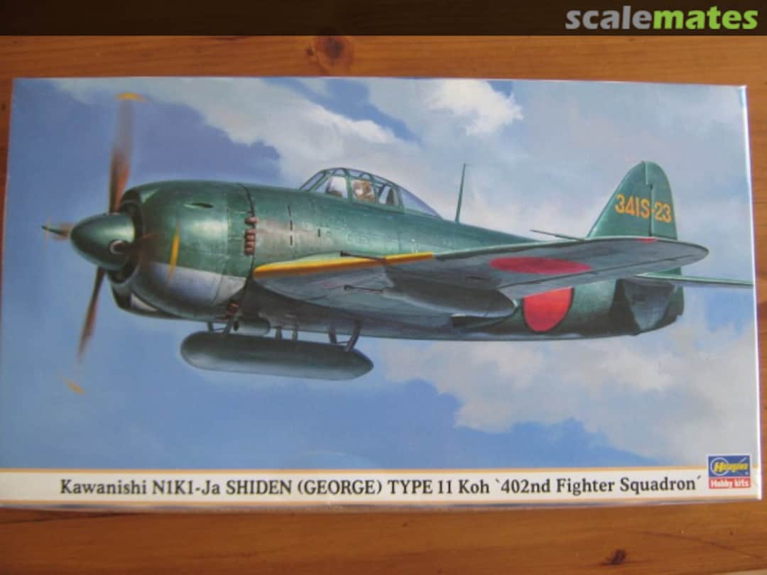 Boxart Kawanishi N1K1-Ja Shiden (George) Type 11 Koh '402nd Fighter Squadron' 09701 Hasegawa