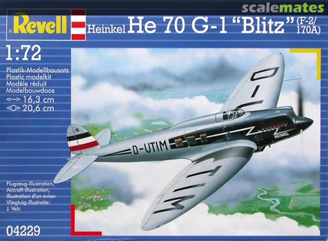 Boxart Heinkel He 70 G-1 "Blitz" (F-2/170A) 04229 Revell Boxart Heinkel He 70 G-1 "Blitz" (F-2/170A) 04229 Revell