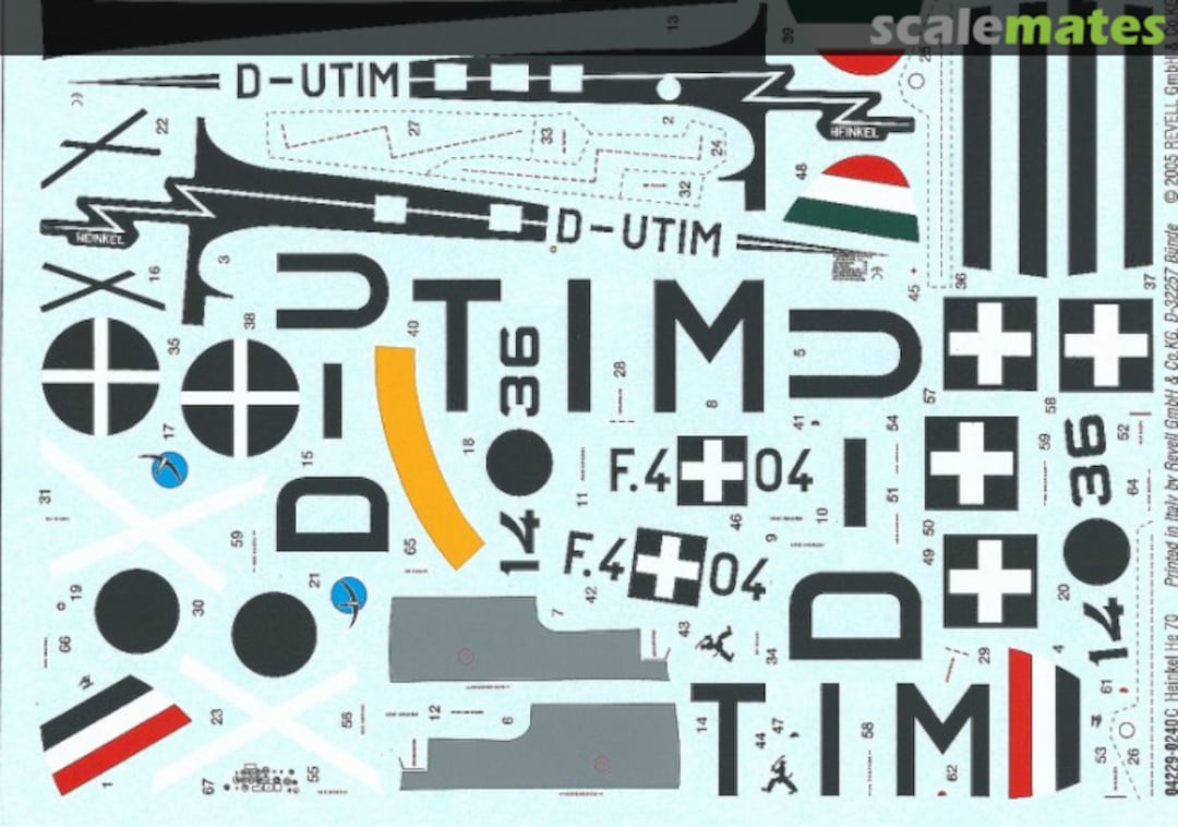 Contents Heinkel He 70 G-1 "Blitz" (F-2/170A) 04229 Revell Contents Heinkel He 70 G-1 "Blitz" (F-2/170A) 04229 Revell