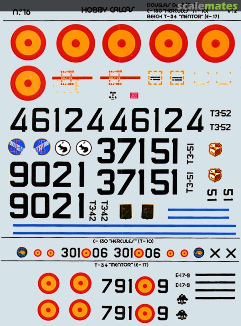 Boxart C-47, C-130H, T-34A 16 Hobby-Calcas Boxart C-47, C-130H, T-34A 16 Hobby-Calcas