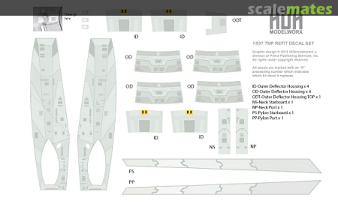 Boxart U.S.S. Enterprise Refit Strongback, Deflector Housing and Pylon Decals IN0422 HDA Modelworx Boxart U.S.S. Enterprise Refit Strongback, Deflector Housing and Pylon Decals IN0422 HDA Modelworx