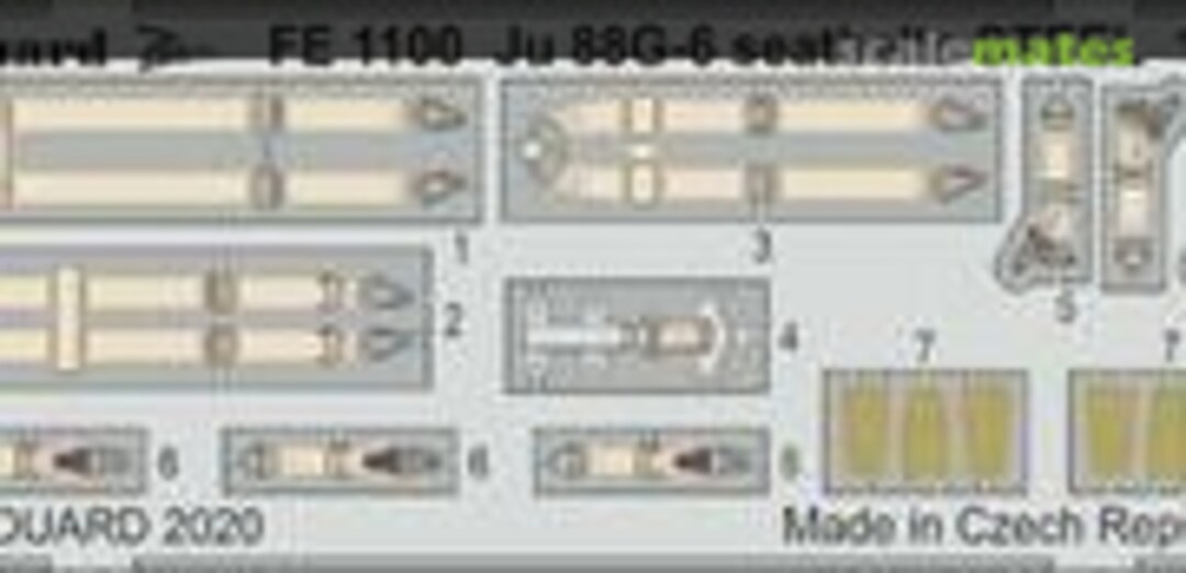 1:48 Ju 88G-6 seatbelts STEEL DRAGON (Eduard FE1100)