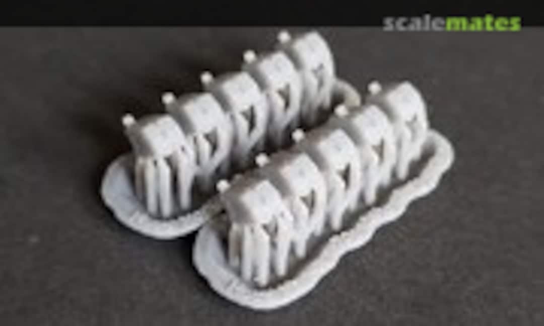 1:700 USS Idaho BB-42 5"/38 cal. Single-gun Mounts (set of 10) (Model Monkey 700-BB42 5in mounts) 700-BB42 5in mounts