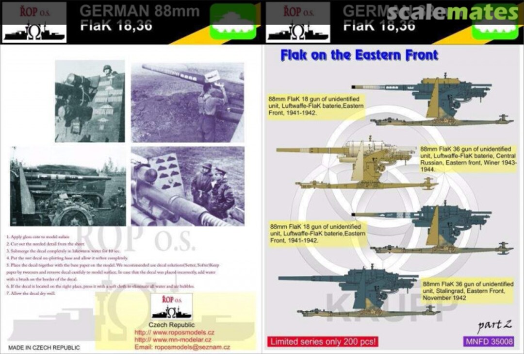 Boxart GERMAN 88MM FLAK 18,36 - FLAK ON THE EASTERN FRONT MNFDT35008 ROP o.s. Boxart GERMAN 88MM FLAK 18,36 - FLAK ON THE EASTERN FRONT MNFDT35008 ROP o.s.