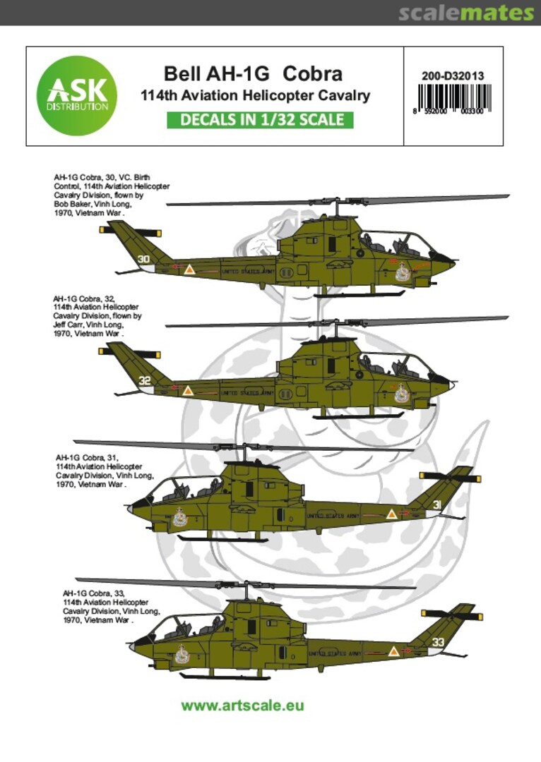 Boxart Bell AH-1G Cobra 200-D32013 ASK Boxart Bell AH-1G Cobra 200-D32013 ASK