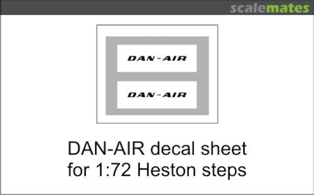 Boxart Dan-Air decal sheet for 1:72 Heston steps GED72010D Aircraft In Miniature Ltd Boxart Dan-Air decal sheet for 1:72 Heston steps GED72010D Aircraft In Miniature Ltd