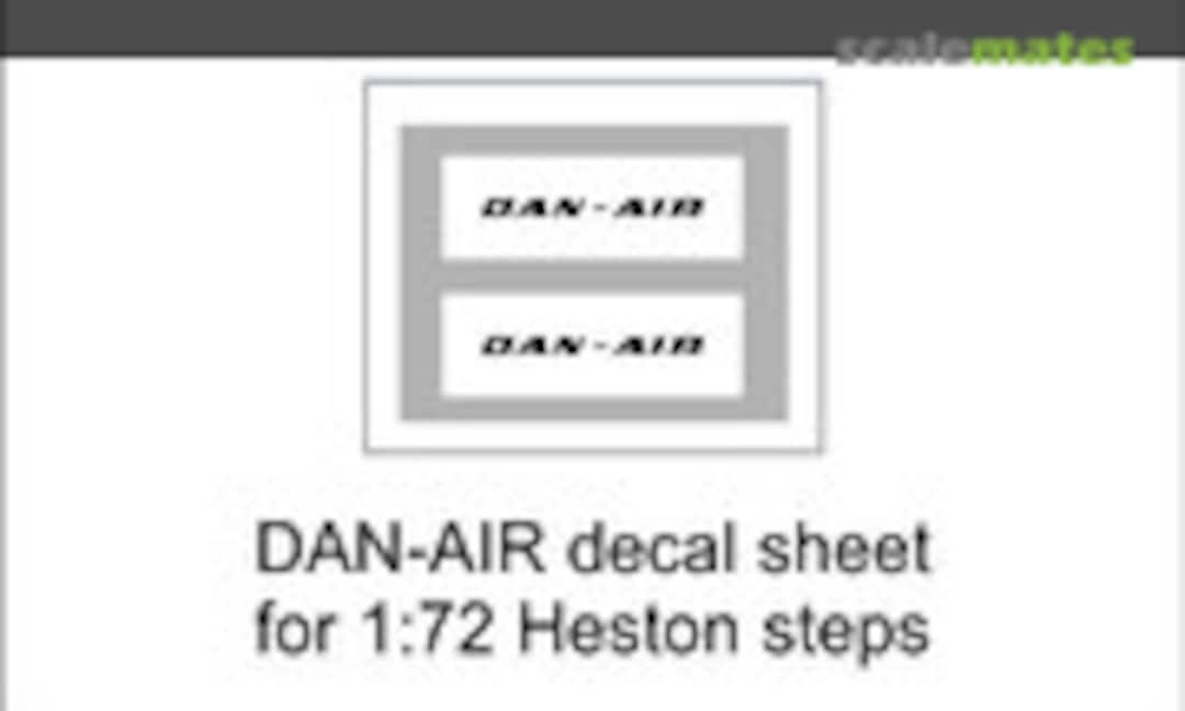 1:72 Dan-Air decal sheet for 1:72 Heston steps (Aircraft In Miniature Ltd GED72010D) GED72010D