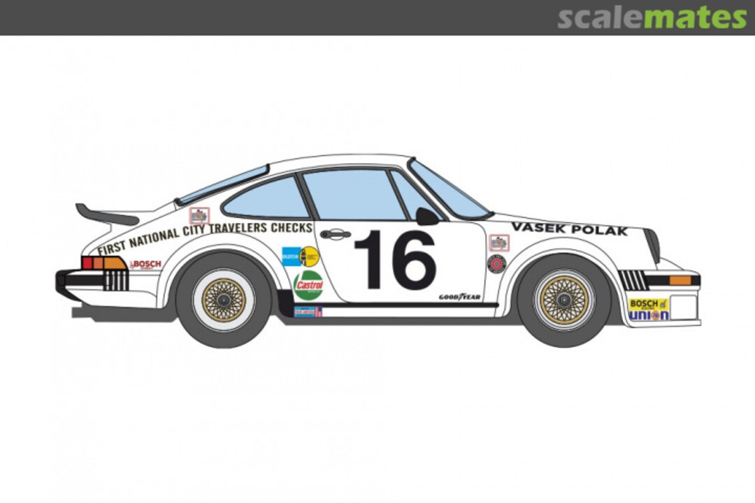 Boxart Porsche 934 RSR Vasek Polak Team sponsored by First National City Travellers Checks #16 DCL-DEC065 Decalcas