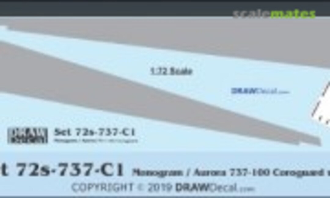 1:72 Hasegawa 737-200 Coroguard (Draw Decal 72-737-C1) 72-737-C1