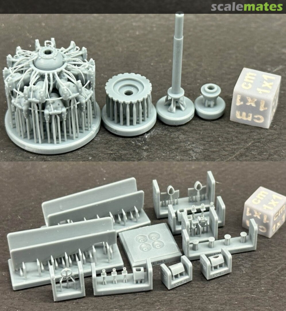 Boxart A6M Zero - engine and accessories set 48020504 EMP3d