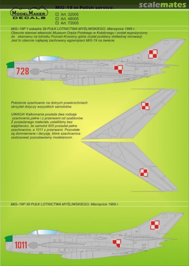 Boxart MiG-19 in Polish service D48005 ModelMaker Boxart MiG-19 in Polish service D48005 ModelMaker