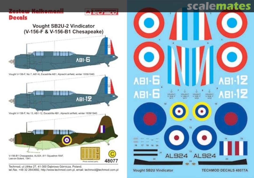 Boxart Vought SB2U-2 Vindicator (V-156-F & V-156-B1 Chesapeake) 48077 Techmod Boxart Vought SB2U-2 Vindicator (V-156-F & V-156-B1 Chesapeake) 48077 Techmod