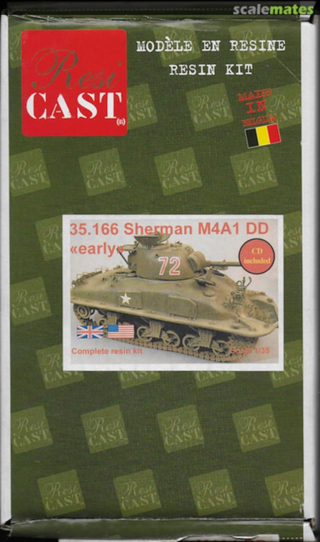 Boxart Sherman M4A1 DD (early) 35.166 Resicast