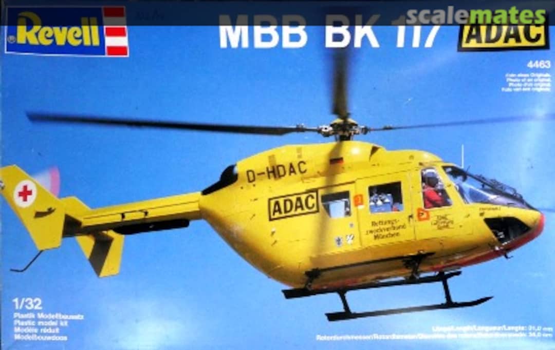 Boxart MBB BK 117 ADAC 4463 Revell Boxart MBB BK 117 ADAC 4463 Revell