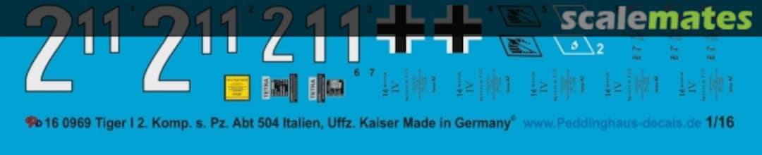 Boxart Decals - 2.Komp.s.Pz. Abt 504 Italy Early 1945 Uffz. Kaiser EP 969 Peddinghaus-Decals Boxart Decals - 2.Komp.s.Pz. Abt 504 Italy Early 1945 Uffz. Kaiser EP 969 Peddinghaus-Decals